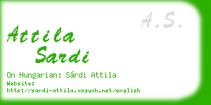 attila sardi business card