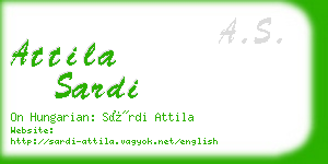 attila sardi business card